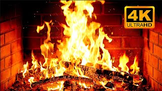 🔥 Cozy Fireplace 4K (12 HOURS). Fireplace with Crackling Fire Sounds. Fireplace Ambience