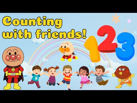 English song for Kids🌕✨【Counting with friends!】✨ Let's count numbers! | お友達と一緒に数を数えよう 🎶🌟