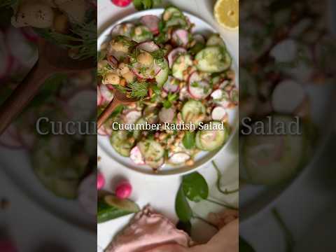 Cucumber Radish Salad #shorts #healthyfood #healthyrecipes #saladrecipe #salad #summerrecipes