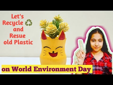 Planter using Plastic Bottles/DIY Planter/How to make Planter out of trash/Recycle Plastic Bottles