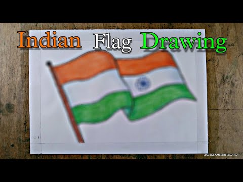 How to draw Indian National Flag || Easy flag drawing step by step