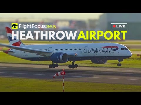 Heathrow Airport Live - Friday 20th December 2024 STRONG CROSS WIND