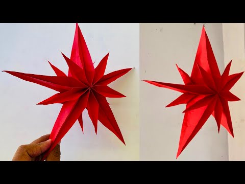 How to Make 3D Star for your Christmas Decoration | Paper Craft