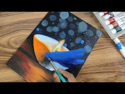 Easy Acrylic Painting on Canvas / Simple but amazing painting