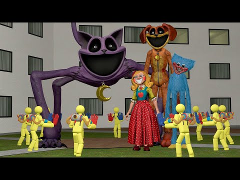 ALL POPPY PLAYTIME 3 2 CHARACTERS were surrounded, but something went wrong... (Garry's Mod)