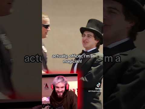 #PewDiePie reacts to Magician pranking Cop 😂 #shorts #magic #reaction #YLYL #prank