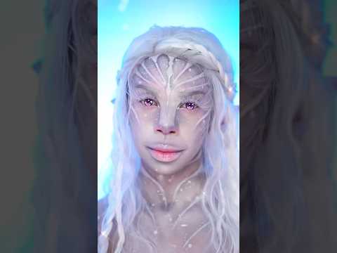 White Avatar Makeup Transformation 🤍🌨️