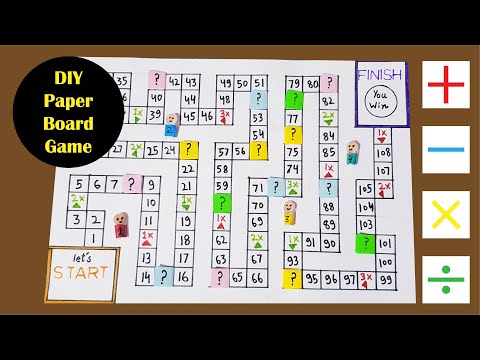 DIY Paper board game | Maths Board game | @CraftStack