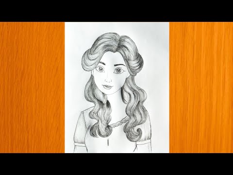 How to draw a beautiful girl face easy for beginners ||beautiful drawing step by step|pencil drawing