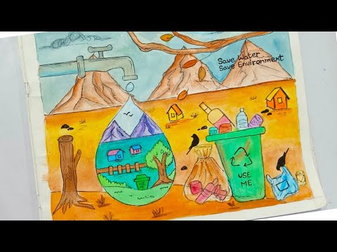 World Environment Day Drawing/How to Draw World Environment Day Poster/Save Nature drawing