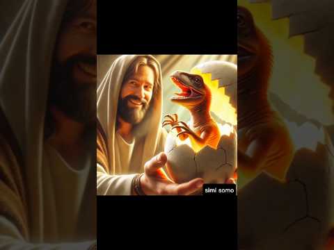 Jesus takes care of naughty baby dinosaurs#shorts#jesus#cartoon