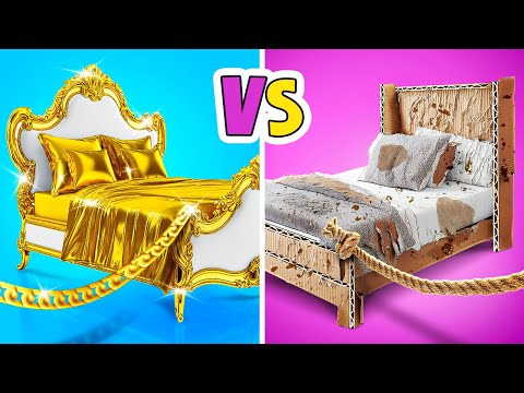 RICH vs POOR Jail Escape Hacks! Who Will Build The BEST Room in Jail?