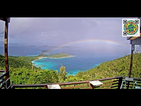 Timelapse: Rainbow & Sunshowers at The Windmill Bar - Stunning Daytime & St. John Tropical Scenery