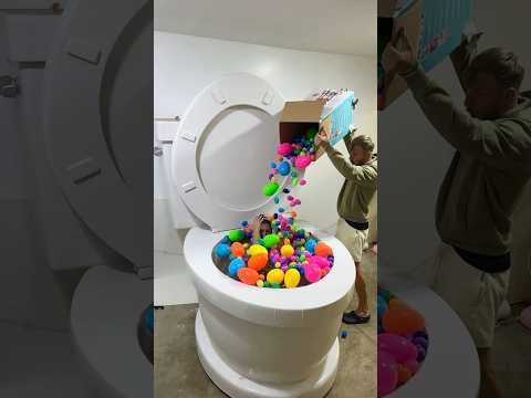 My EXBOYFRIEND DUMPED Surprise Eggs on My Head in the Giant Toilet #shorts