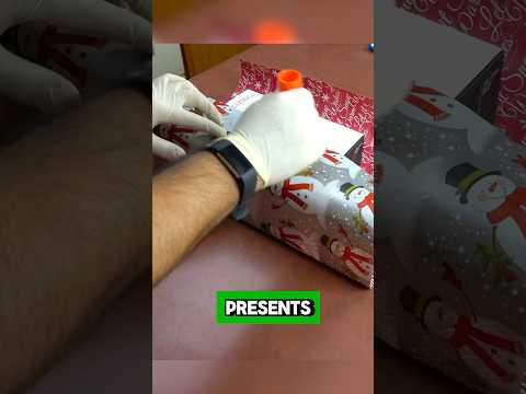 Christmas gift wrapping hack #christmas #christmashack #giftideas