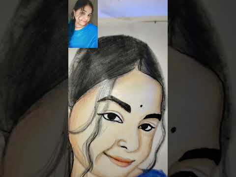 wedding girl drawing with colour  // wedding girl drawing  // wedding girl drawing