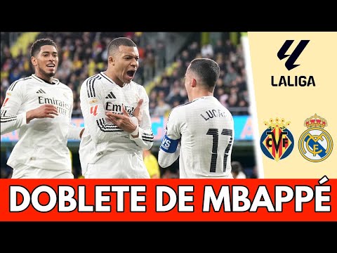 DOBLETE DE MBAPPÉ para el 2-1 del REAL MADRID vs VILLARREAL. Se pone a 1 GOL del PICHICHI | La Liga