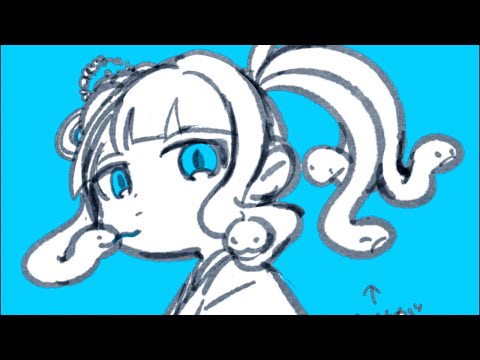 【縦型で】ショート動画の絵を描く【へび編】