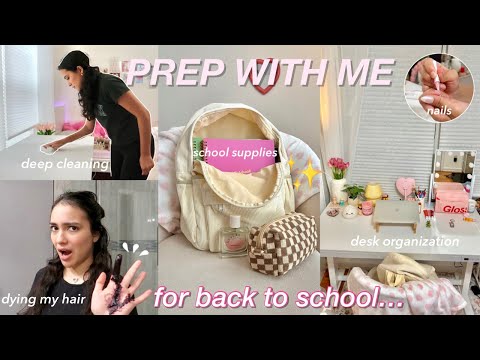 PREP for BACK TO SCHOOL with me 💘 glow up, desk organization, what's in my backpack