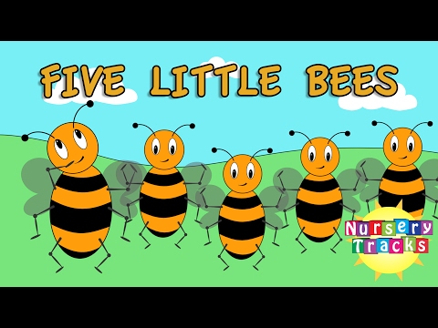 Five Little Bees | Count to Ten | Busy Bees | NurseryTracks