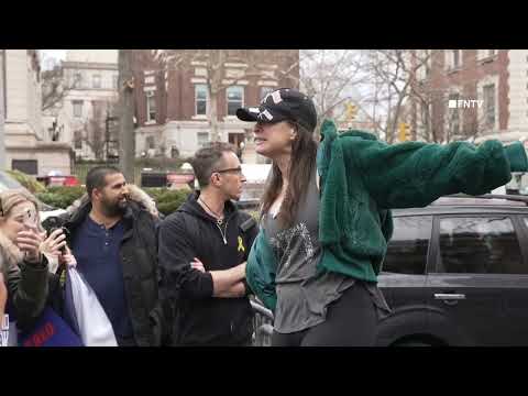 Pro-Israel Counter at BARNARD College after Pro-Palestine Occupation - NYC