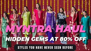 MYNTRA HAUL | MOST BEAUTIFUL FESTIVE STYLES FOR THE WEDDING SEASON AT 80% OFF