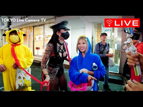 【ゆきにゃん】渋谷ハロウィン　渋谷スクランブル交差点ライブカメラ / Shibuya Scramble Crossing Live Camera  10/28　01