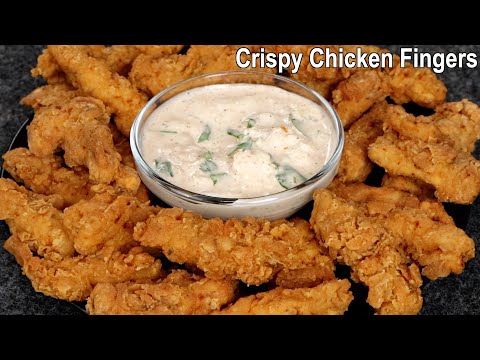 Homemade Crispy Chicken Fingers Recipe | How to make Chicken Tenders | Chicken Snacks Easy