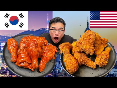 KOREAN Fried Chicken vs AMERICAN Southern Style Fried Chicken