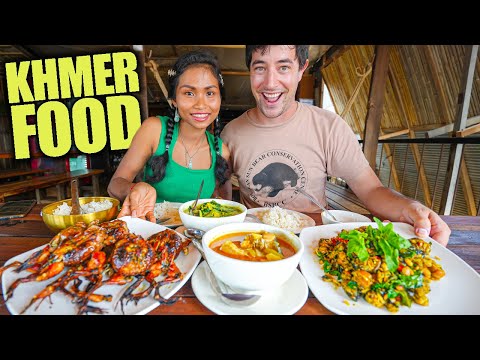 Cambodian Village Food 🇰🇭 STUFFED Frog BBQ in Floating Village កំពង់ឃ្លាំង w/ @zanastar