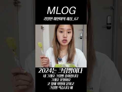 [밈PD|VLOG] mlog 리얼한 미현이의 세상_67/ 2024는 크림빵이다  #shorts #mlog #vlog