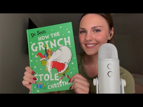 ASMR reading “How the Grinch stole Christmas” 🎄 🎅