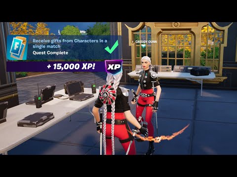 Receive gifts from Characters in a single match Fortnite