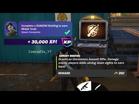 How to EASILY Complete a SHADOW Briefing to earn Midas' trust Fortnite