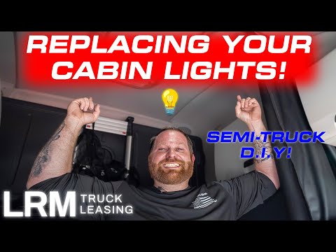 Replacing Cabin Lights! Quick & Easy! #freightlinercascadia #semitruckrepair