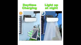 126LED Solar-Powered Motion Sensor Wall Light -, 1000 Lumens for Outdoor, Garden, Garage, Balcony