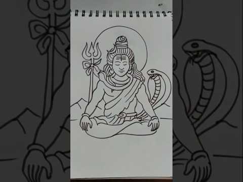 Quick simple and easy drawing of lord Shiva/Shankar bhagwan drawing