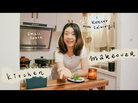 DIY rental kitchen makeover + tour | small space 🏠 no natural light