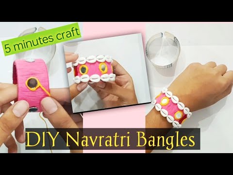 DIY Navratri Bangles /Reuse Old Bangles/How to Decorate Old Bangles for Navratri/Navratri Craft