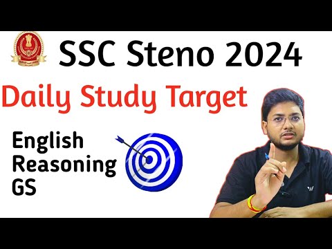 SSC STENO 2024 ।। Daily Time Table।। Study Target