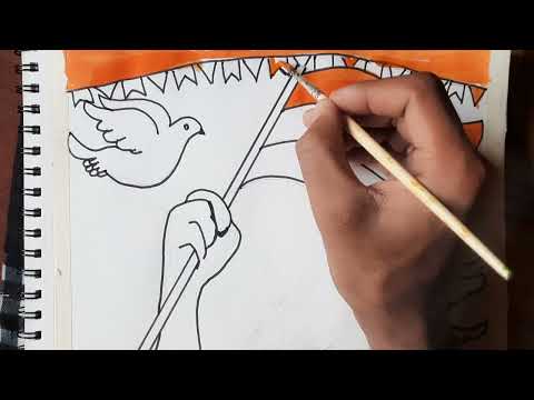 independence Day Drawing very easy for beginners/republic day drawing/republic day drawing 2023