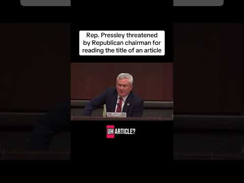 🚨🚨 Rep. Pressley THREATENED by Republican chairman