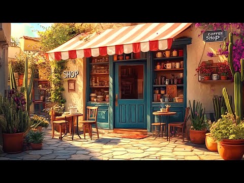 Spring Morning with Jazz Music | Mexico Coffee Shop Ambience