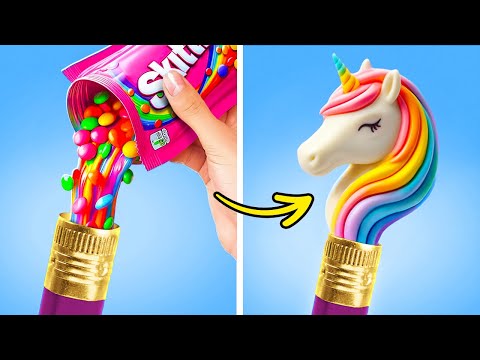 COOL : Ultimate Unicorn & Rainbow Art Hacks 🌈 More Fun At School By 123 GO!