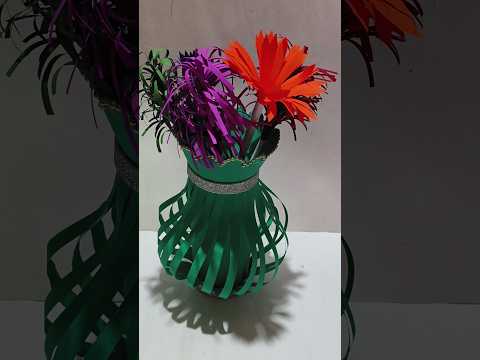 Paper Vase | Paper crafts #shorts #crafts