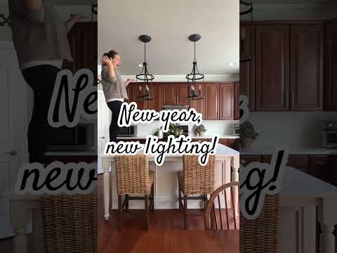 Updated lighting | Kitchen Island Lights | Amazon finds | Affordable DIY