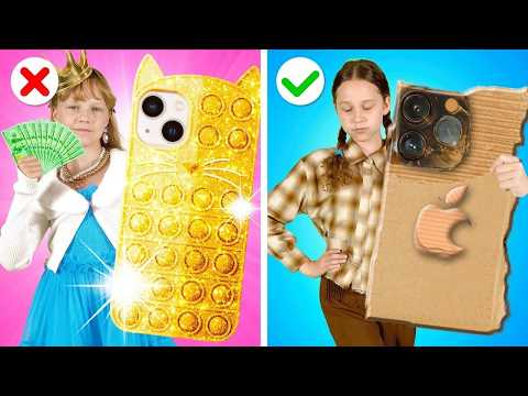 Rich😎 Gadgets Vs Poor😞 Hacks In School | Cool School Gadgets and DIY Ideas