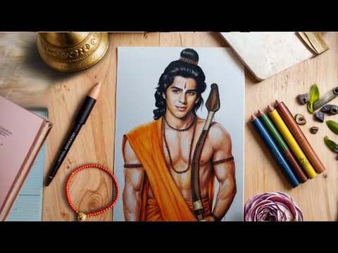 Drawing Shree Ram Portrait Art By Rebelkalakar