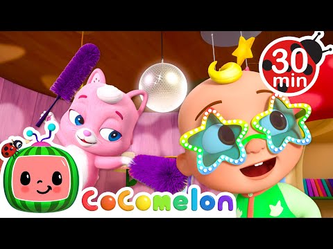 Clean Up Dance Party 🪩 | CoComelon - Animal Time | Kids Cartoons & Nursery Rhymes | Moonbug Kids