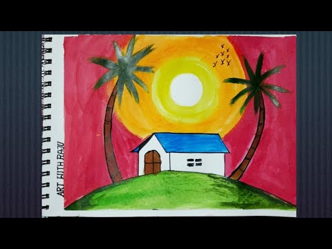 sunlight drawing ||beautiful color drawing ||#short